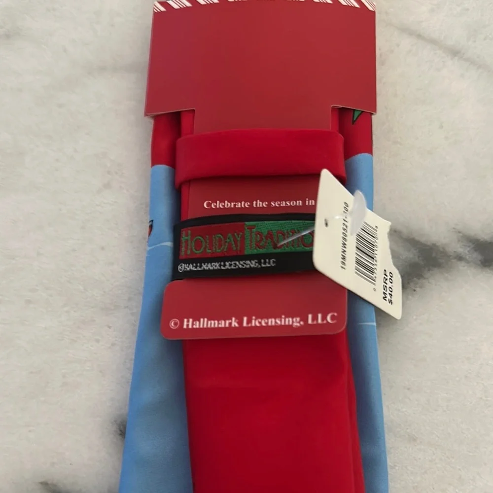 Fun Blue Santa Tie